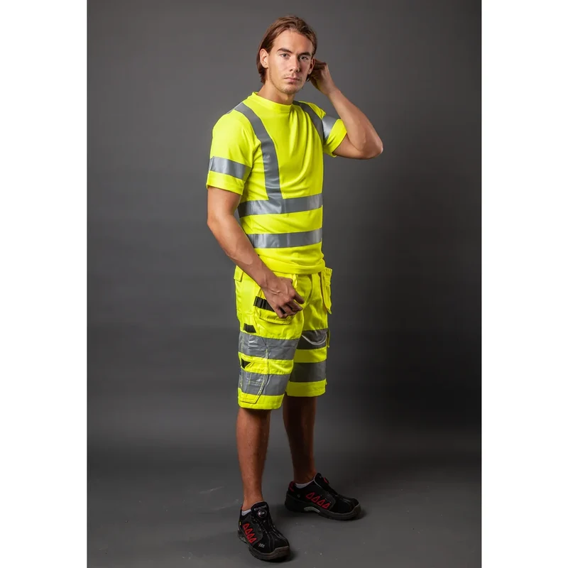 Projob Prio 6535 Signalisatieshort Met Spijkerzakken EN ISO 20471 Klasse 2 646535