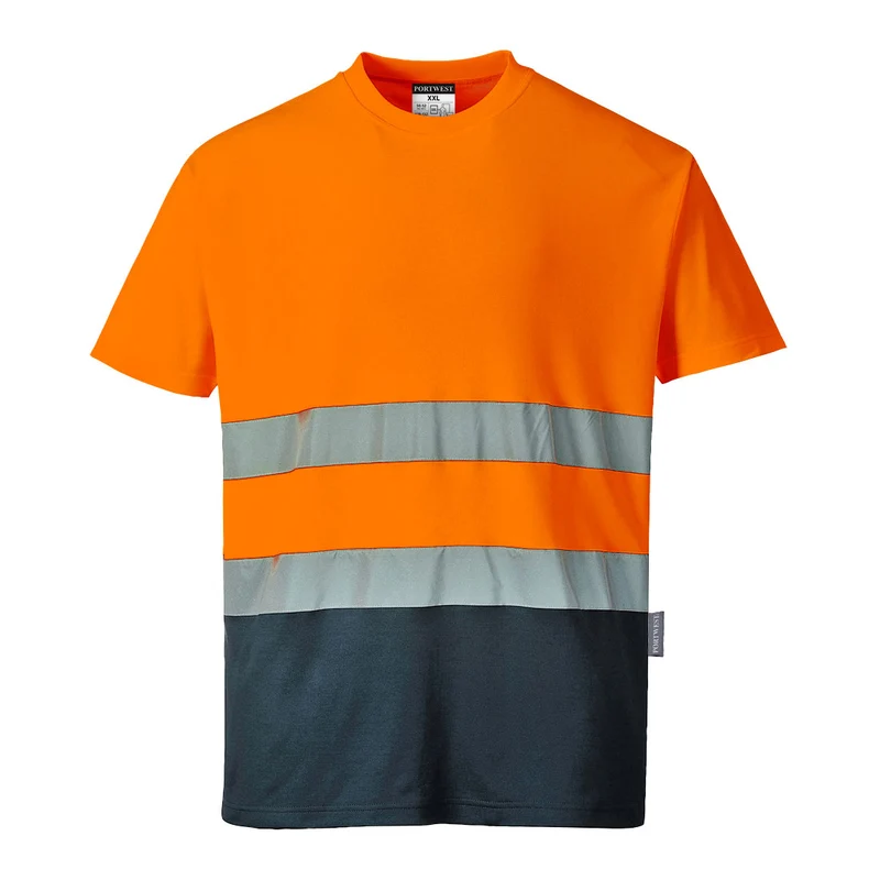 S173 - Zweifarbiges Baumwoll-Comfort-T-Shirt / PW S173-01