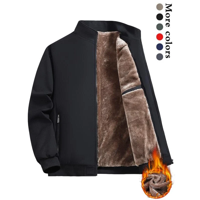 Herren Übergangsjacke | Stehkragen & Revers | Warm Gefüttert | Winddicht
