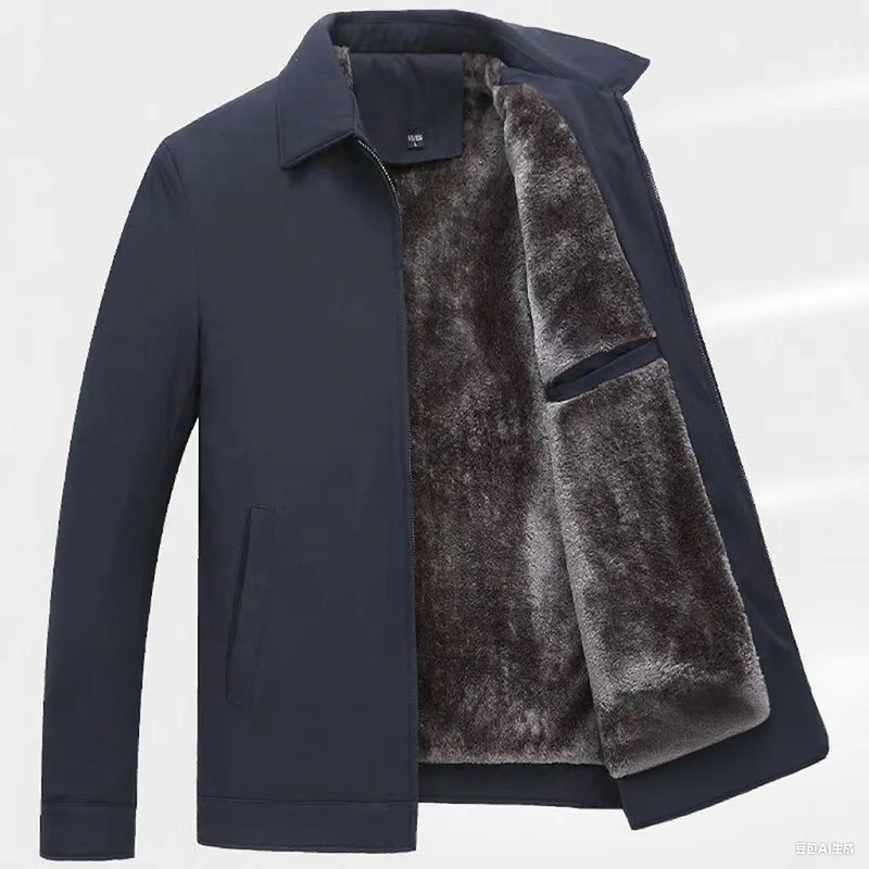 Herren Übergangsjacke | Stehkragen & Revers | Warm Gefüttert | Winddicht