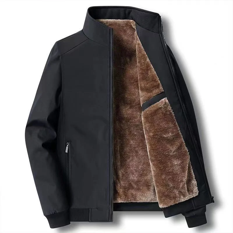 Herren Übergangsjacke | Stehkragen & Revers | Warm Gefüttert | Winddicht