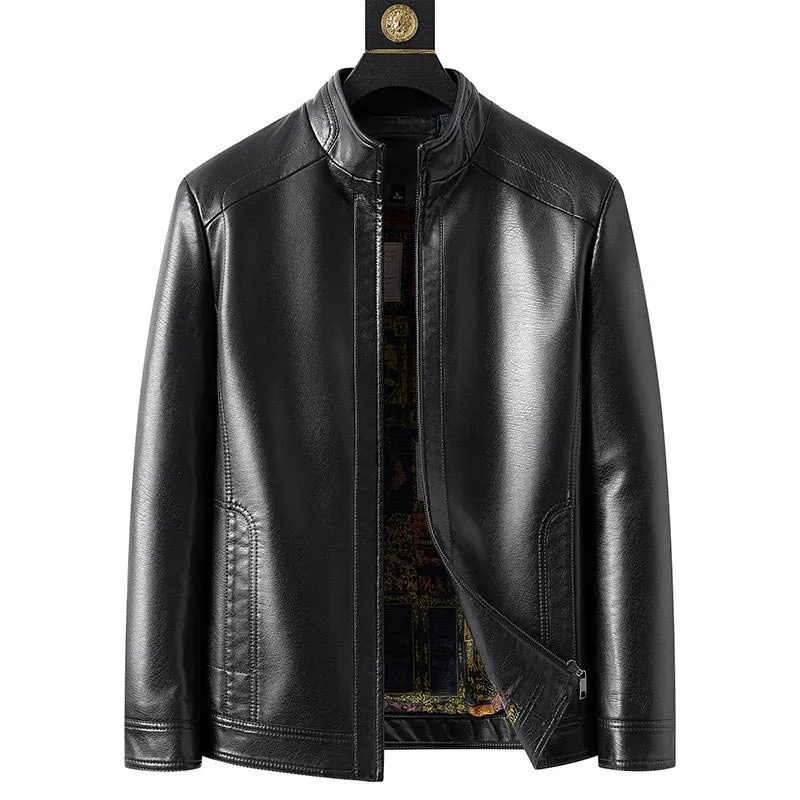 Herren Lederjacke | Echte Lederqualität | Mit Plüschfutter | Winddicht & Warm