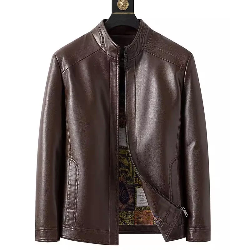 Herren Lederjacke | Echte Lederqualität | Mit Plüschfutter | Winddicht & Warm