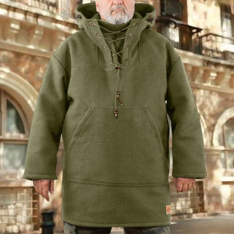 Herren Outdoor-Anorak | Winddicht & wasserabweisend | Robuste Wollmischung | Winterjacke für Outdoor