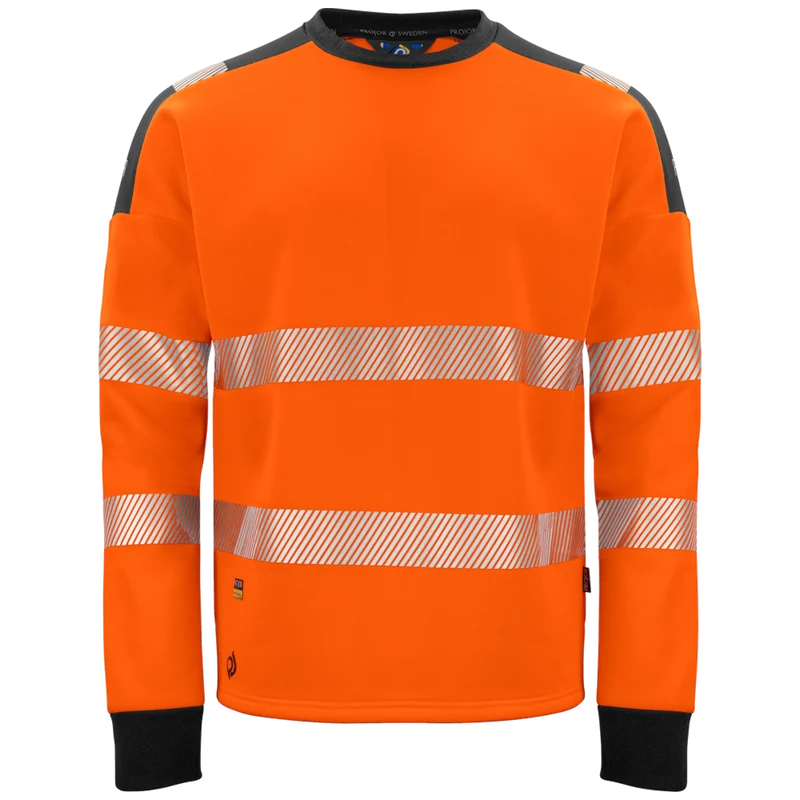 Projob Workwear 6108 Signalisatiesweater Ronde Hals EN ISO 20471 Klasse 3 646108