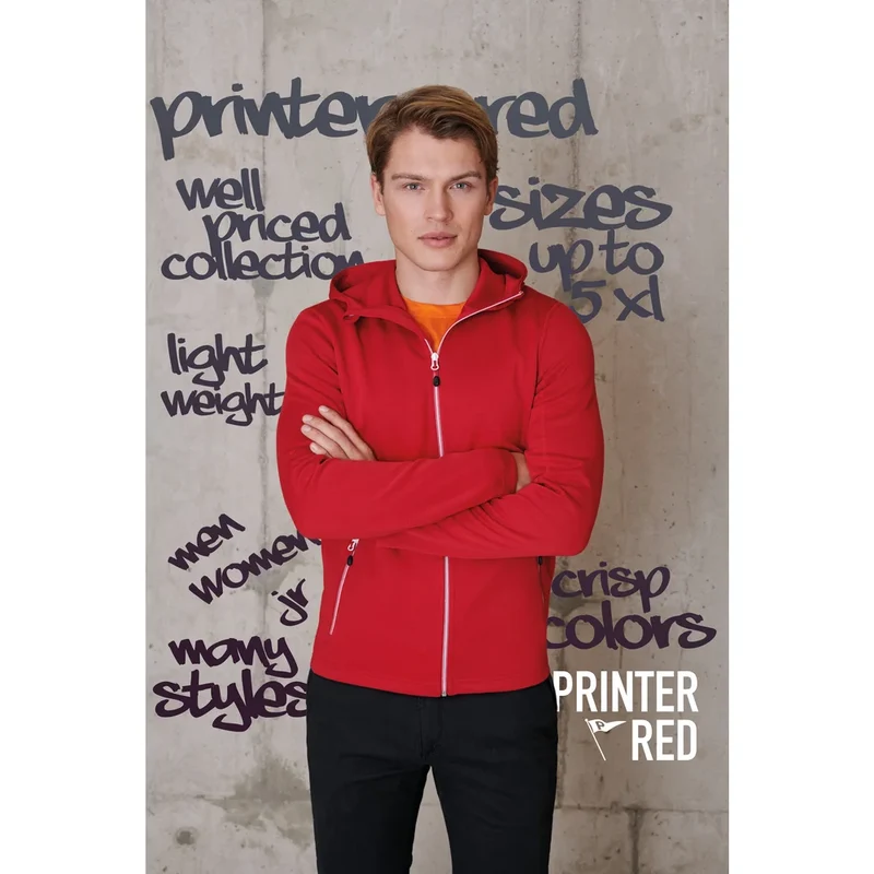 Printer Red Layback Hoodie Heren 2262056
