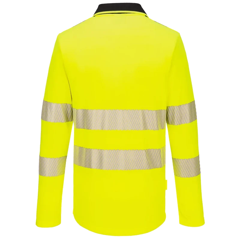 Portwest DX4 Hi-Vis polo lange mouw met rits DX419