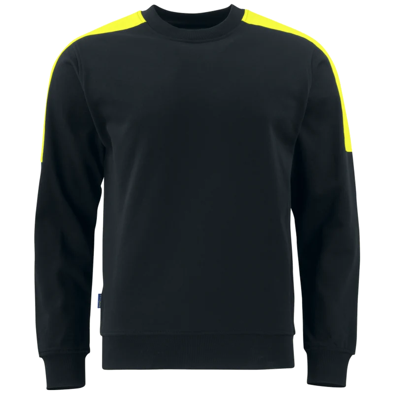 Projob Workwear 2125 Sweater Ronde Hals Met Fluo Inzetstukken 642125