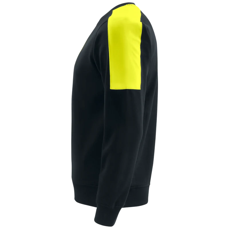 Projob Workwear 2125 Sweater Ronde Hals Met Fluo Inzetstukken 642125
