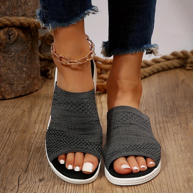 Damen Sandalen | Atmungsaktiv & Rutschfest | Keilsandalen mit Komfort-Fußbett