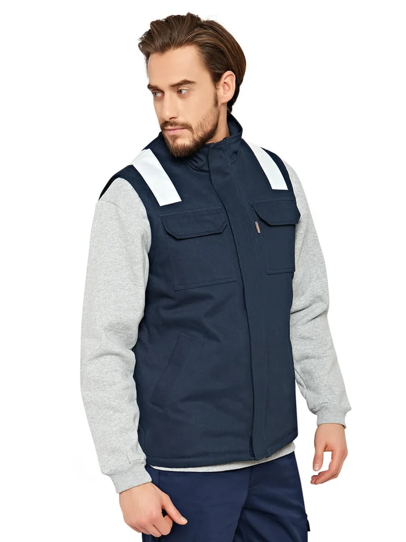Ergo Weste Mit Reflektor / M043-07 Marineblau
