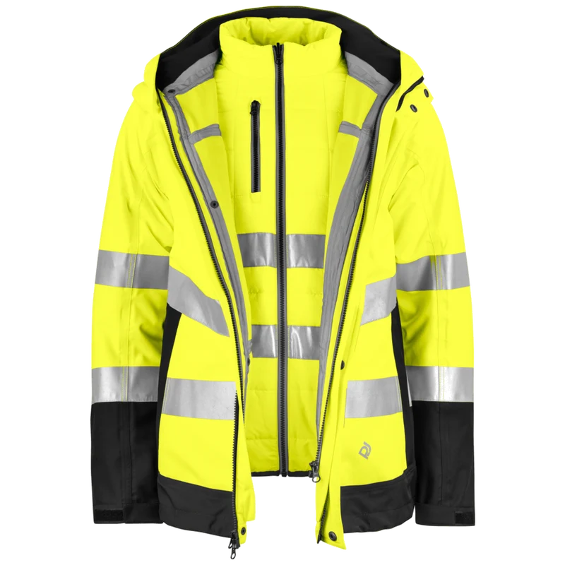 Projob Workwear 6445 Signalisatiejas 3-In-1 EN ISO 20471 Klasse 3/2 646445