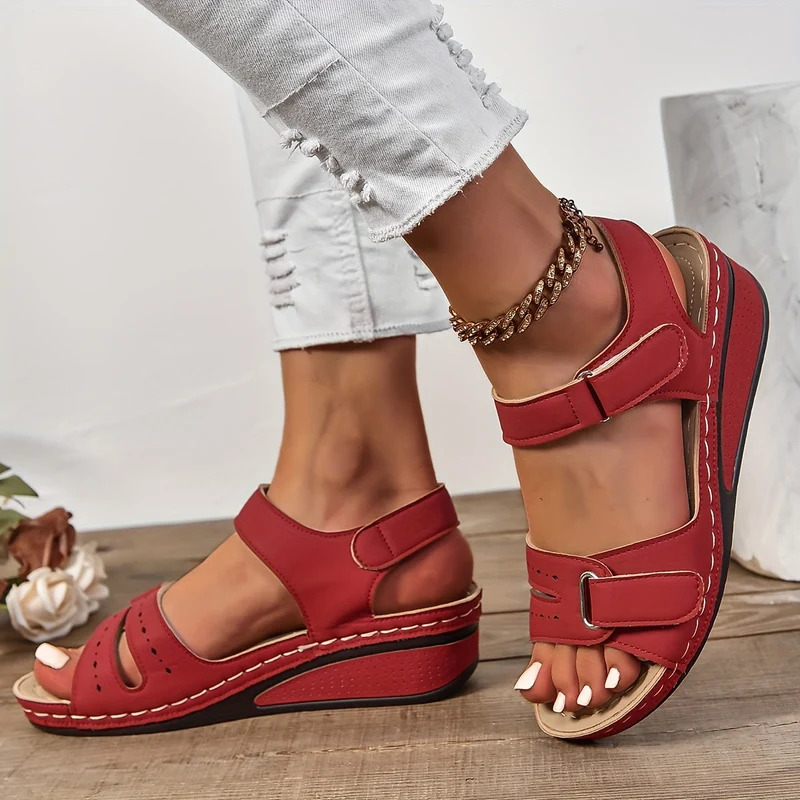 Damen Sandalen | Orthopädisches Komfort-Fußbett | Atmungsaktiv & Verstellbar