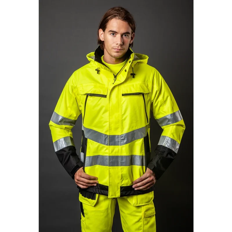 Projob Prio 6441 Gevoerde Signalisatieregenjas EN ISO 20471 Klasse 3 646441