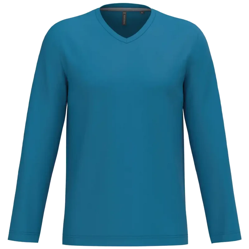 Kariban T-shirt V-hals lange mouwen K358