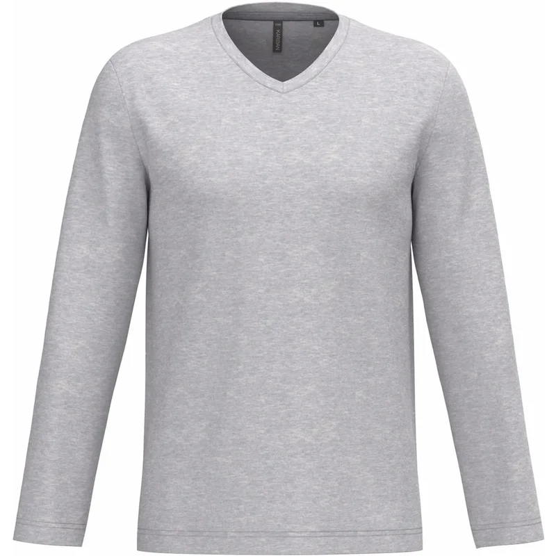Kariban T-shirt V-hals lange mouwen K358