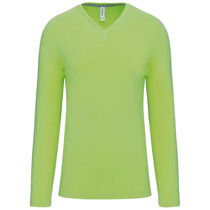 Kariban T-shirt V-hals lange mouwen K358