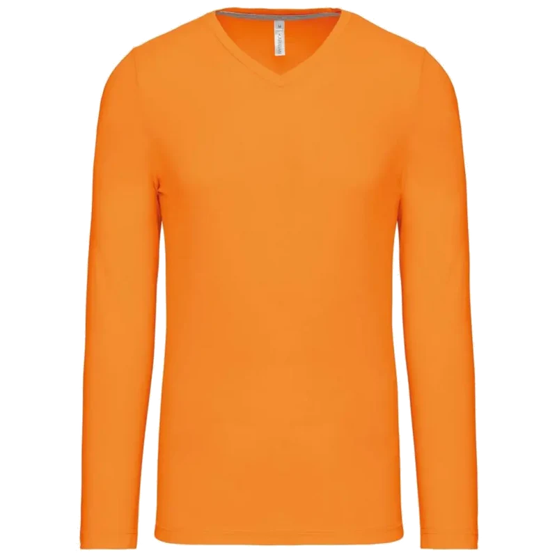 Kariban T-shirt V-hals lange mouwen K358