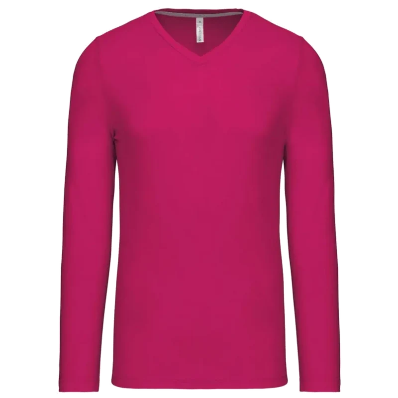 Kariban T-shirt V-hals lange mouwen K358
