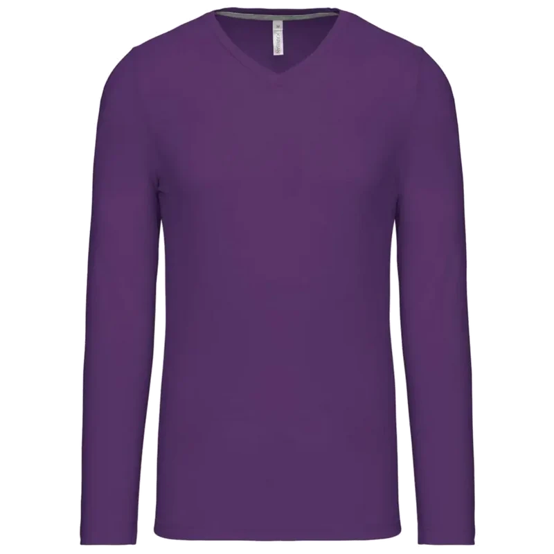 Kariban T-shirt V-hals lange mouwen K358