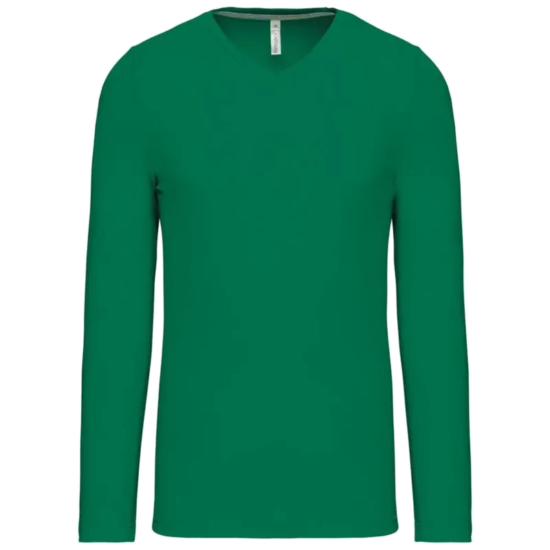 Kariban T-shirt V-hals lange mouwen K358