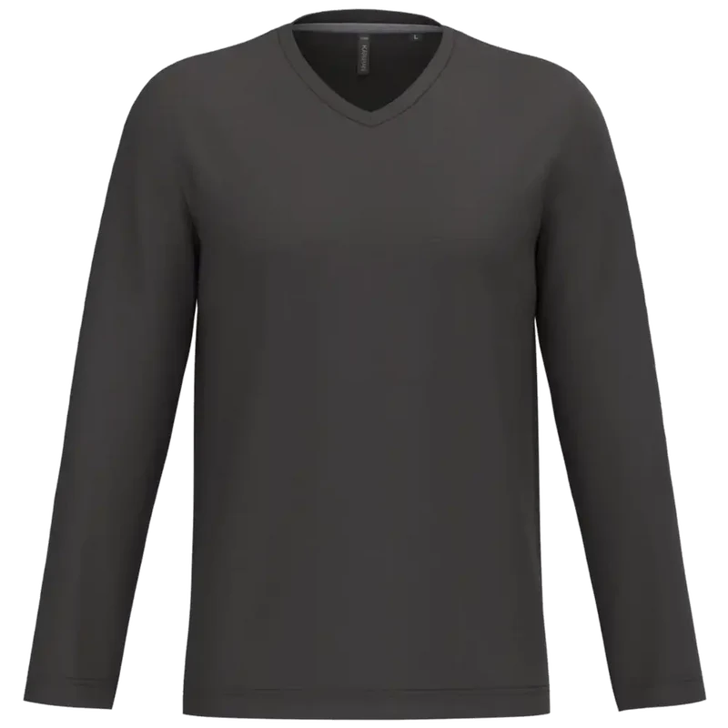 Kariban T-shirt V-hals lange mouwen K358