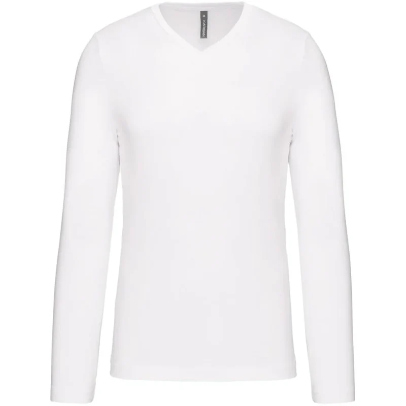 Kariban T-shirt V-hals lange mouwen K358