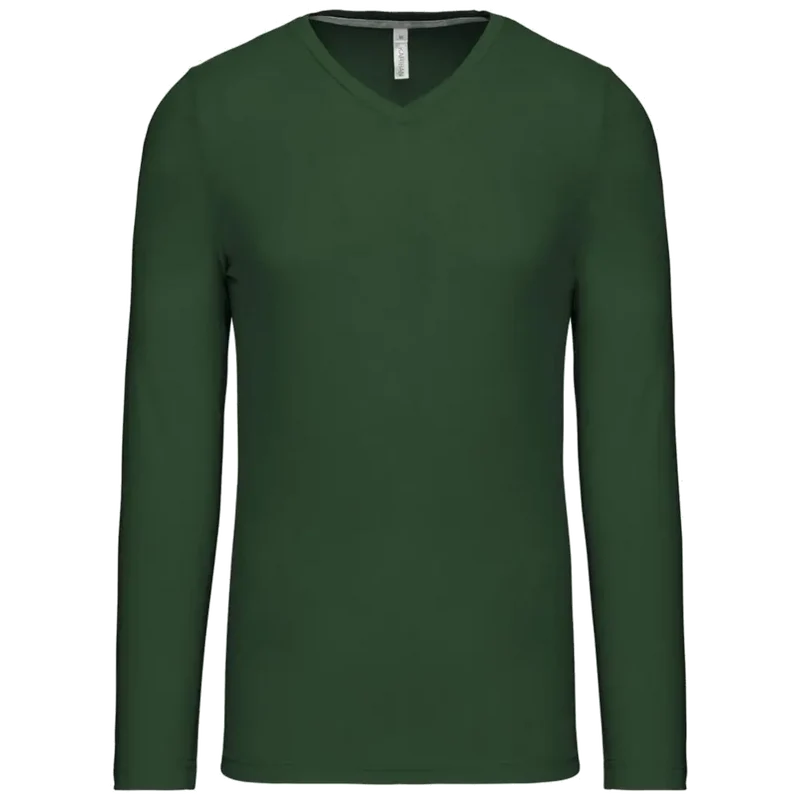 Kariban T-shirt V-hals lange mouwen K358