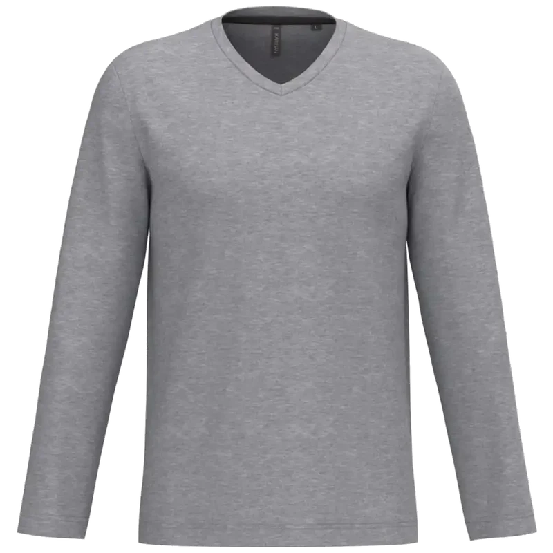 Kariban T-shirt V-hals lange mouwen K358