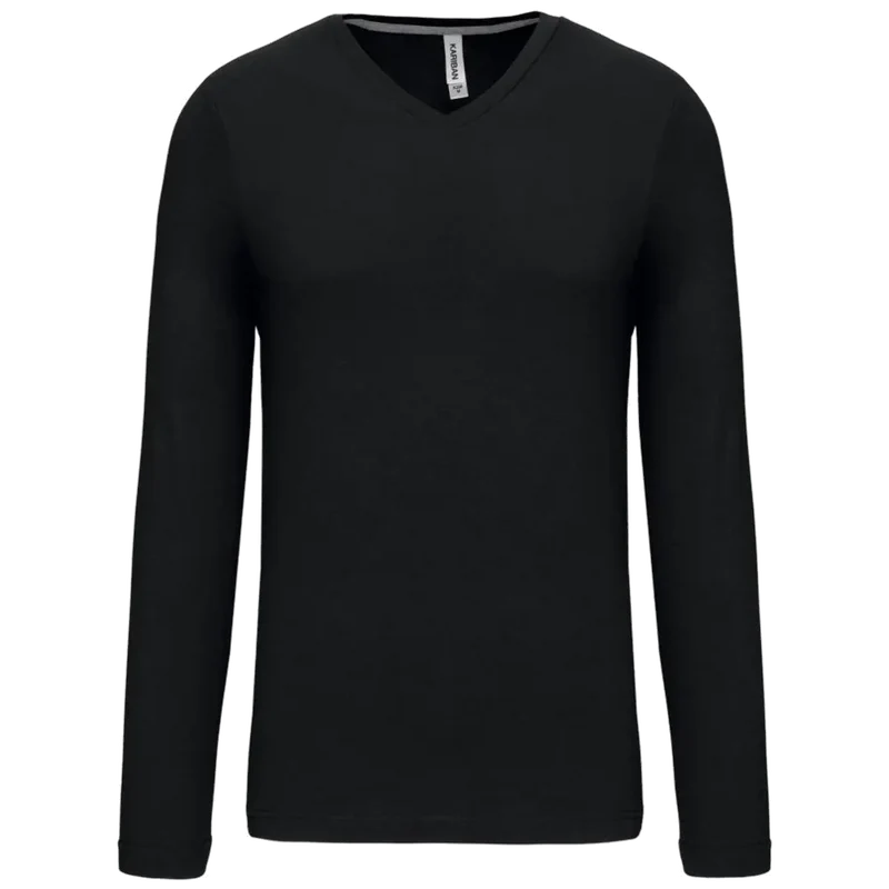 Kariban T-shirt V-hals lange mouwen K358