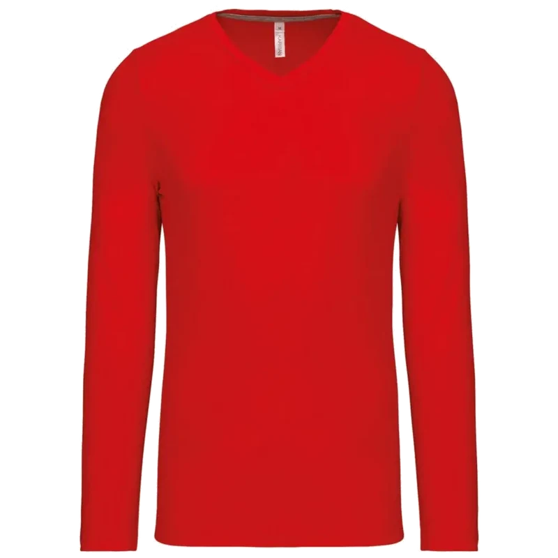 Kariban T-shirt V-hals lange mouwen K358