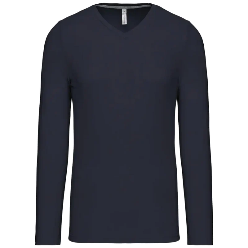 Kariban T-shirt V-hals lange mouwen K358