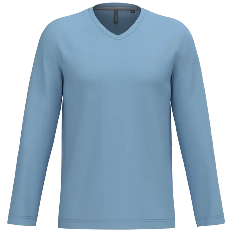 Kariban T-shirt V-hals lange mouwen K358