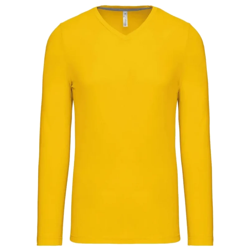 Kariban T-shirt V-hals lange mouwen K358
