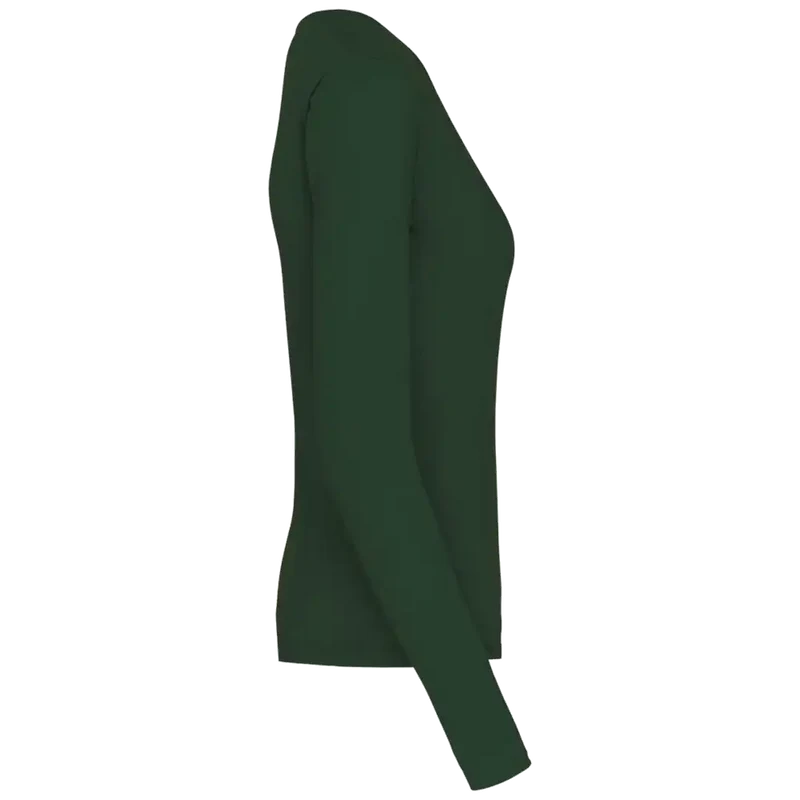 Kariban Dames t-shirt V-hals lange mouwen K382
