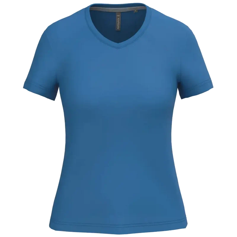 Kariban Dames T-shirt V-hals Korte Mouwen K381