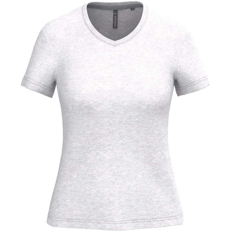 Kariban Dames T-shirt V-hals Korte Mouwen K381