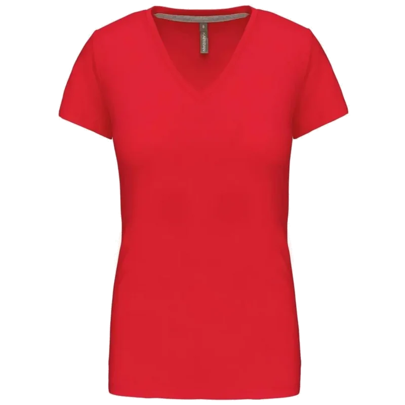 Kariban Dames T-shirt V-hals Korte Mouwen K381