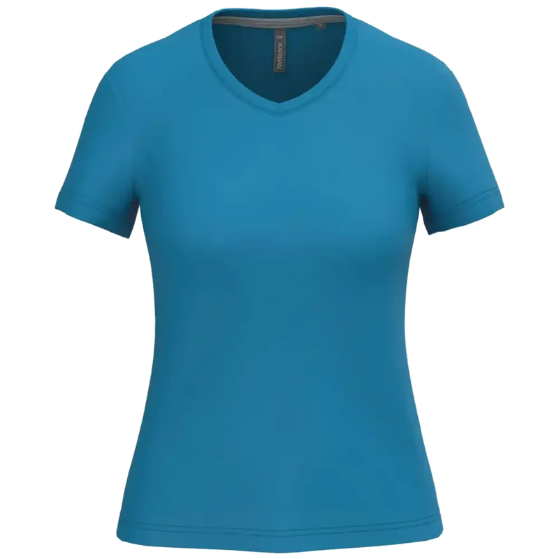 Kariban Dames T-shirt V-hals Korte Mouwen K381