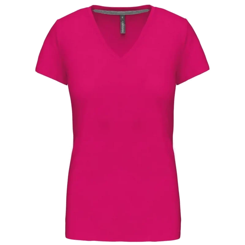 Kariban Dames T-shirt V-hals Korte Mouwen K381