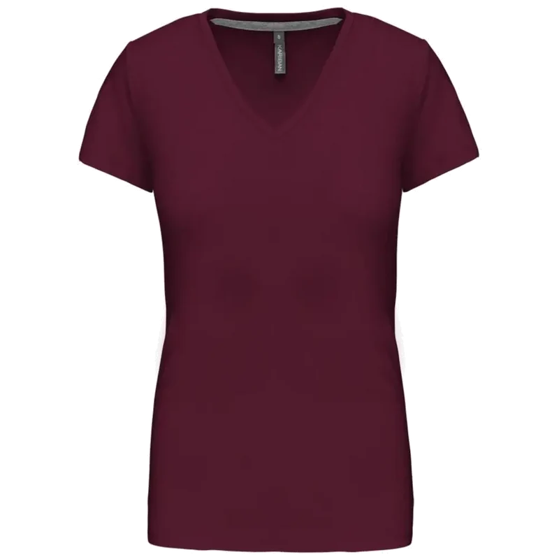 Kariban Dames T-shirt V-hals Korte Mouwen K381
