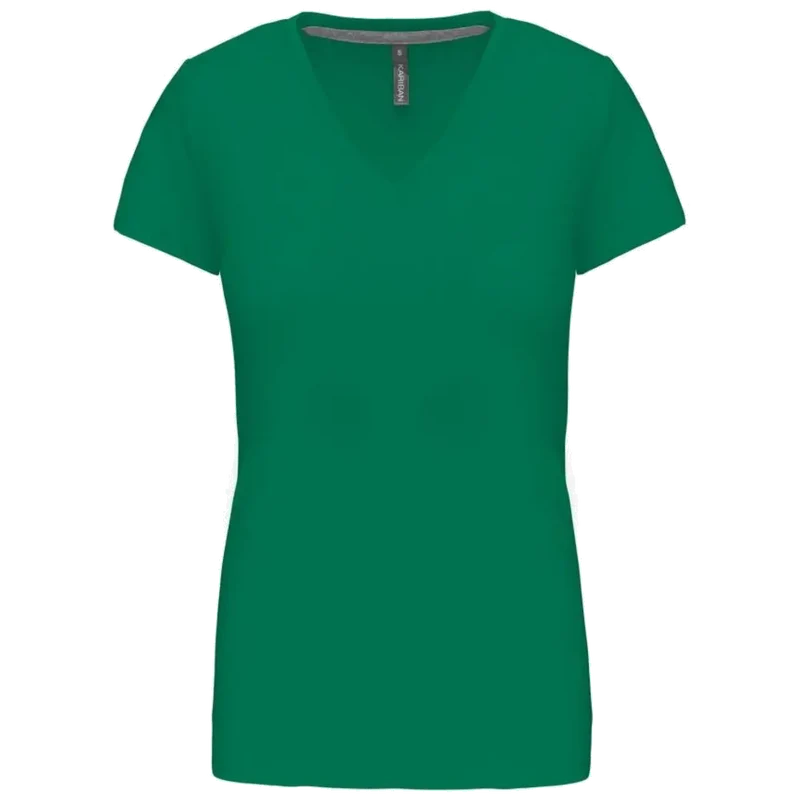 Kariban Dames T-shirt V-hals Korte Mouwen K381