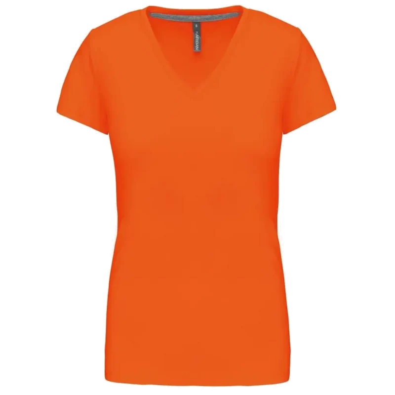 Kariban Dames T-shirt V-hals Korte Mouwen K381