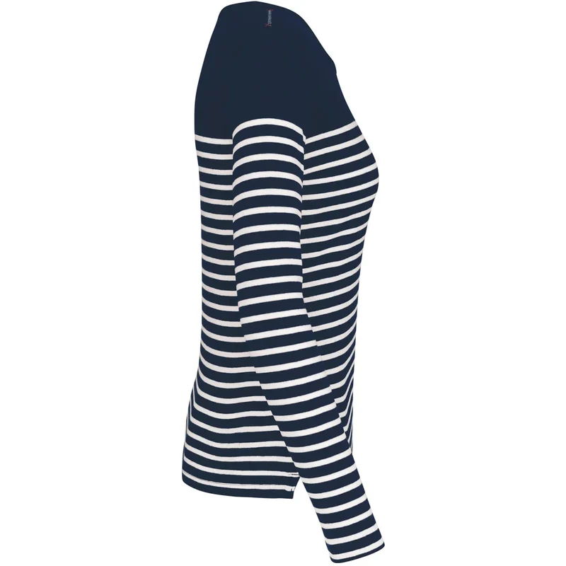 Kariban Gestreept dames-t-shirt lange mouwen K386