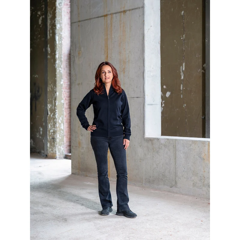 Santino Corporate Zip Cardigan Plano Ladies