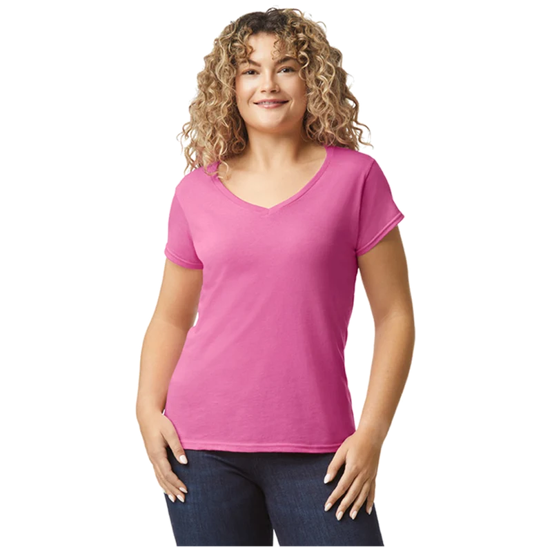 Gildan T-shirt V-Neck SoftStyle SS for her G64V00L