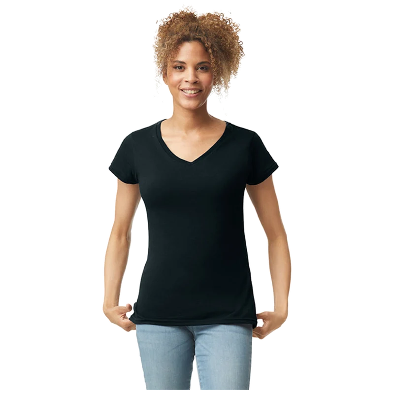Gildan T-shirt V-Neck SoftStyle SS for her G64V00L