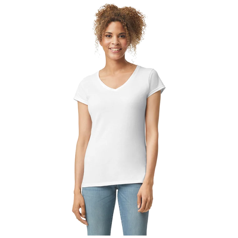 Gildan T-shirt V-Neck SoftStyle SS for her G64V00L