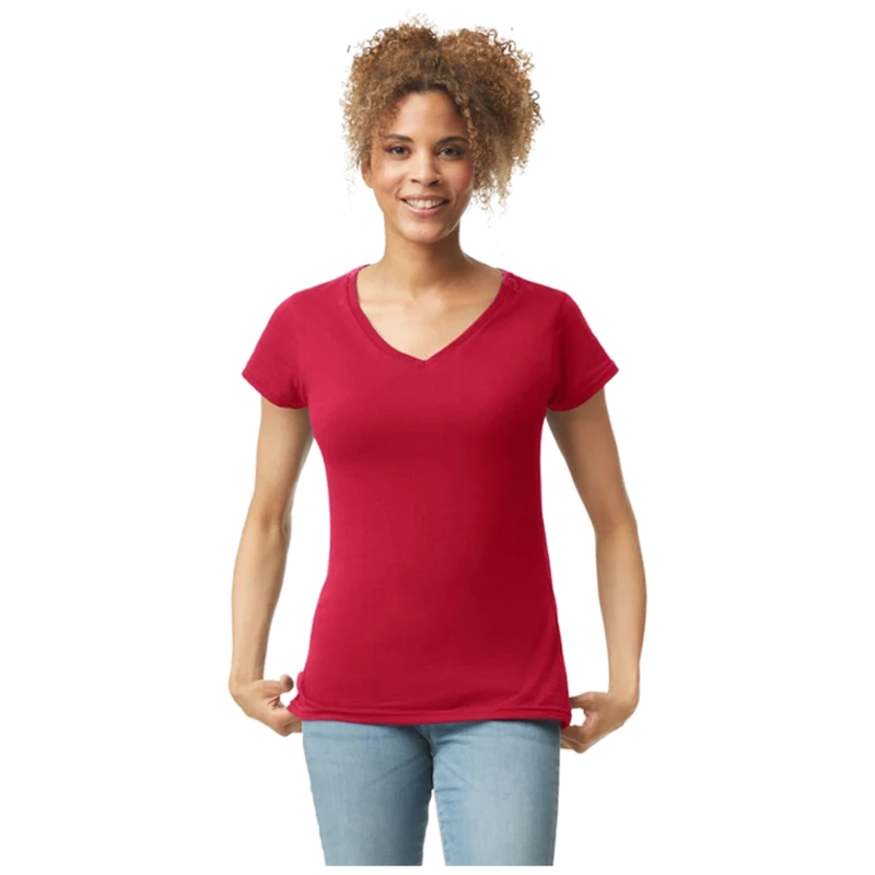 Gildan T-shirt V-Neck SoftStyle SS for her G64V00L