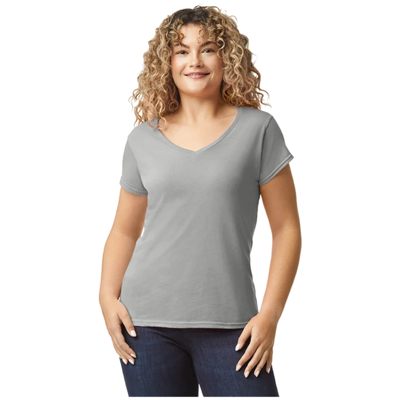 Gildan T-shirt V-Neck SoftStyle SS for her G64V00L